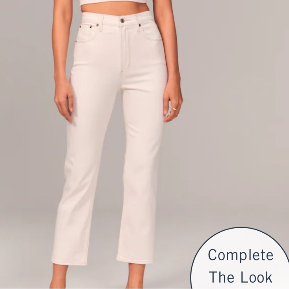 Abercrombie & Fitch High Rise Ankle Straight Jeans